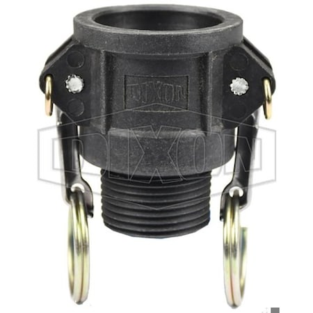 Dixon Type B Cam and Groove Coupler, 1 in Nominal, Female Coupler x MNPT End Style, Polypropylene PPB100